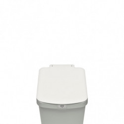 Κάδος απορριμμάτων με πεντάλ Brabantia StepUp 1008483, 25 L, Οικολογικά υλικά, Μεγάλο άνοιγμα, Ανοιχτό γκρι