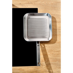 Γκριλ τηγάνι Zwilling Joy Plus 40996024, 24 cm, Ανοξείδωτο ατσάλι 18/10, Επαγωγικό, Inox