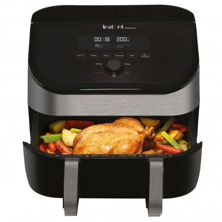 Instant Pot Vortex Plus VersaZone ClearCook 140410001 Hot Air Fryer, 2 zones, 1700W, 8.5 L, 6 programs, SyncCook, SyncFinish, Black/Gray