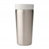 Brabantia Make&Take Insulated Mug 1008490, 360 ml, Spill-proof, Stainless Steel/Light Gray