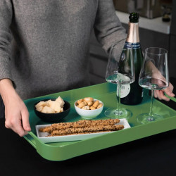 Trebonn Pile XL Serving Tray 1723113, 51x32.5 cm, Melamine, Dishwasher Safe, Green
