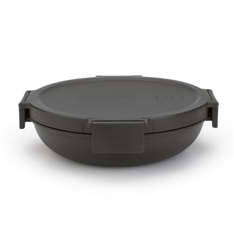Brabantia Make&Take Food Container 1006299, 1 L, Leak-proof, Airtight Seal, BPA-free, Dark Gray