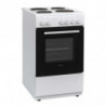 VOX EHB 5010 WG Stove, 8500 W, 55 L, Energy Class A, 4 electric burners, 3 functions, Up to 250°C, White