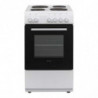 VOX EHB 5010 WG Stove, 8500 W, 55 L, Energy Class A, 4 electric burners, 3 functions, Up to 250°C, White