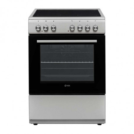 Готварска печка VOX CHT 6205 IX, 8600W, 69 л, Клас А, Витрокерамичен плот с 4 зони, 8 функции, До 250C, Инокс