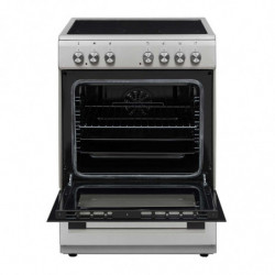 Aragaz electric vitroceramica VOX CHT 6205 IX, 8600W, 69 L, Clasa A, 4 zone, 8 functii, Pana la 25°C, Inox