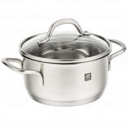 Oala Zwilling Pico 66652120, 0,8 L, 12 cm, Capac sticla, Otel inoxidabil 18/10, Cuptor si inductie, Argintiu