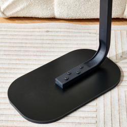 Masuta de cafea MULTITABLE 4497, Forma de C, Cadru metalic, Pana la 22 kg, Maro/Negru