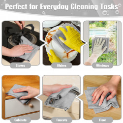 Σετ πετσέτες μικροϊνών σε ρολό ROLE 3567, 20 τεμάχια, 25 x 25 cm, επαναχρησιμοποιούμενες, Γκρι