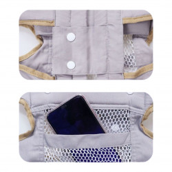 BREATHABLE BABY 5306 Baby Backpack/Baby Carrier, Ergonomic, Adjustable Straps, Mesh Ventilation, Gray