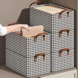 Cos de depozitare CADDY 2514, 47x28x20 cm, Pliabil, Negru/Alb