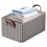 Cos de depozitare CADDY 2514, 47x28x20 cm, Pliabil, Negru/Alb