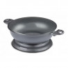 Techwood TWF-306 Electric Wok Pan, 1400W, 3.6 L, 32 x 8 cm, Glass Lid, Thermostat, Non-stick Coating, Gray