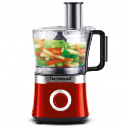 Кухненски робот Techwood TRO-6855, 800W, 1.5 л, 2 скорости + импулс, Двойна защита, Червен