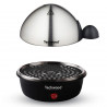 Fierbator pentru ouа Techwood TO-007, 350W, 7 oua, Functie de prajire pana la 4 ouăa, Alarma, Negru/Inox