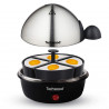 Fierbator pentru ouа Techwood TO-007, 350W, 7 oua, Functie de prajire pana la 4 ouăa, Alarma, Negru/Inox