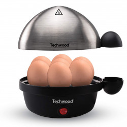 Αυγομάγειρα Techwood TO-007 , 350W, Μέχρι 7 βρασμένα αυγά, Λειτουργία τηγανίσματος μέχρι 4 αυγά, Συναγερμός, Μαύρο/inox
