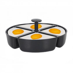 Fierbator pentru ouа Techwood TO-007, 350W, 7 oua, Functie de prajire pana la 4 ouăa, Alarma, Negru/Inox