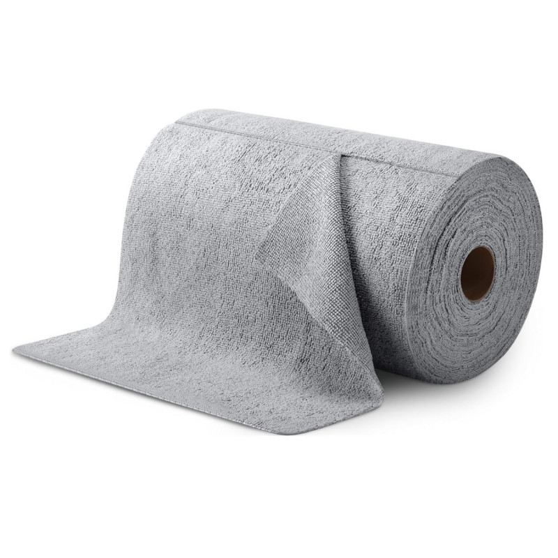 Set carpe din microfibra pe rola ROLE 3567, 20 buc, 25 x 25 cm, Reutilizabile, Gri