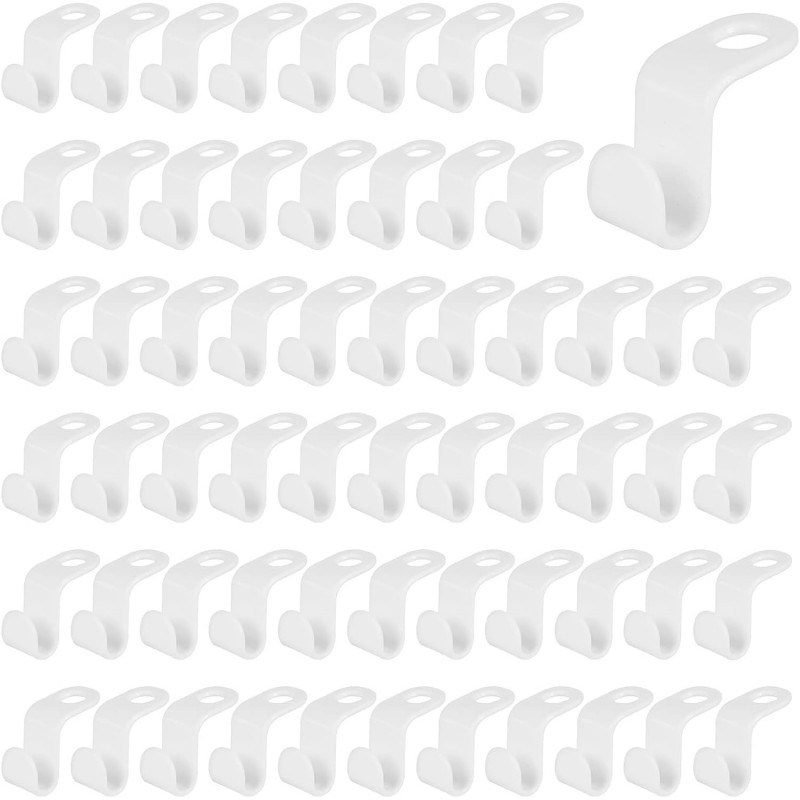 Carlige pentru umerase suplimentare LINDON 7196, 5,5 x 2 cm, 10 buc, Plastic, Maro