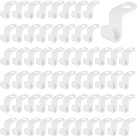 Carlige pentru umerase suplimentare LINDON 7196, 5,5 x 2 cm, 10 buc, Plastic, Maro