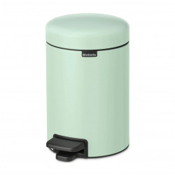 Brabantia NewIcon 1008835 Pedal Bin, 3 L, Soft-Close, Non-Slip Base, Light Green