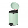 Brabantia NewIcon 1008835 Pedal Bin, 3 L, Soft-Close, Non-Slip Base, Light Green