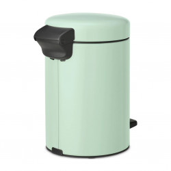 Brabantia NewIcon 1008835 Pedal Bin, 3 L, Soft-Close, Non-Slip Base, Light Green