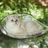 CATNEST 9172 macska függőágy, vákuumos rögzítés, lógó, 10 kg-ig, átlátszó