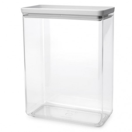 Brabantia Tasty+ Stackable Food Storage Container 1008878, 5.4 L, Silicone Seal, BPA-Free, Light Gray