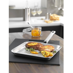 Γκριλ τηγάνι Zwilling Joy Plus 40996024, 24 cm, Ανοξείδωτο ατσάλι 18/10, Επαγωγικό, Inox