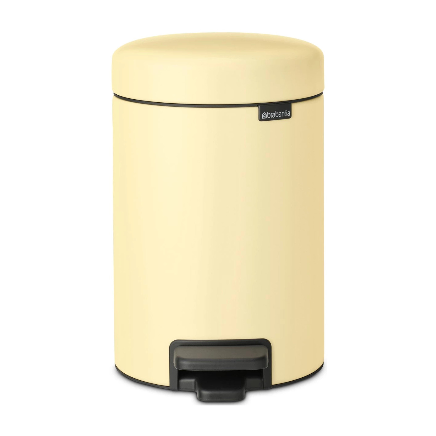 Кош за боклук с педал Brabantia NewIcon 1008836, 3 л, Плавно затваряне, Противоплъзгаща основа, Жълт