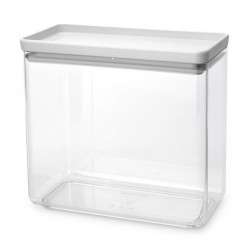 Cutie de depozitare Brabantia Tasty+ Stackable 1008876, 3,5 L, Sigiliu din silicon, Fara BPA, Gri deschis