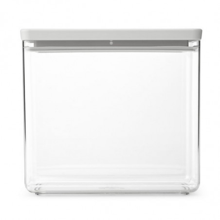 Brabantia Tasty+ Stackable Food Storage Container 1008876, 3.5 L, Silicone Seal, BPA-Free, Light Gray