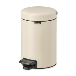 Brabantia NewIcon 1005523 Pedal Bin, 3 L, Soft-Close, Non-Slip Base, Beige