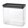 Κουτί αποθήκευσης Brabantia Tasty+ Stackable 1008875, 3,5 l, Σφραγισμένο με σιλικόνη, χωρίς BPA, Σκούρο γκρι