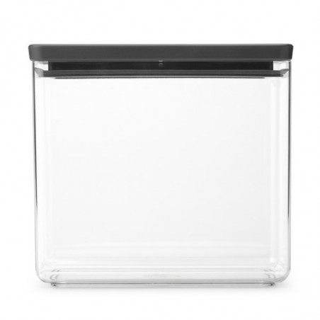 Κουτί αποθήκευσης Brabantia Tasty+ Stackable 1008875, 3,5 l, Σφραγισμένο με σιλικόνη, χωρίς BPA, Σκούρο γκρι