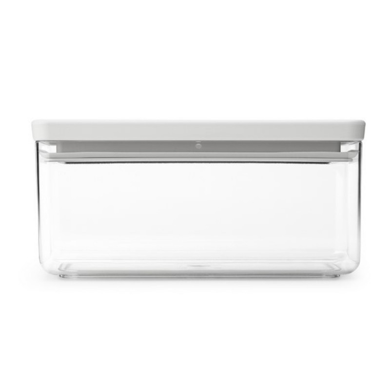 Brabantia Tasty+ Stackable Food Storage Container 1008874, 1.5 L, Silicone Seal, BPA-Free, Light Gray