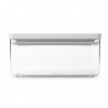 Cutie de depozitare Brabantia Tasty+ Stackable 1008874, 1,5L, Sigiliu din silicon, Fara BPA, Gri deschis
