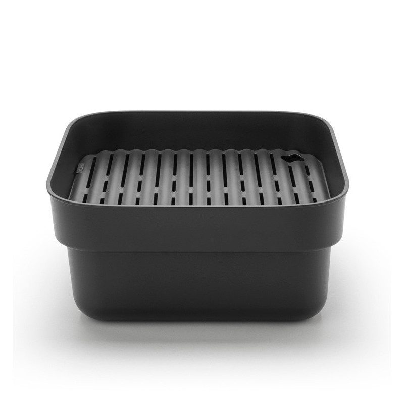 Vas de spălare și scurgere Brabantia 1003315, 16.1 x 37.4 x 34.4 cm, Sigur pentru vase cu strat antiaderent, Gri închis