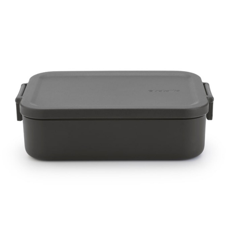 Κουτί τροφίμων Brabantia Make&Take 1006281, 1,1 l, Κούμπωμα, χωρίς BPA, Σκούρο γκρι