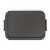 Brabantia Make&Take Food Container 1006281, 1.1 L, Snap-on Lids, BPA-Free, Dark Gray