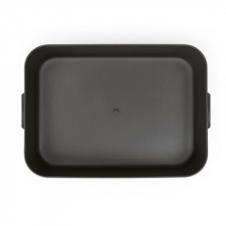 Brabantia Make&Take Food Container 1006281, 1.1 L, Snap-on Lids, BPA-Free, Dark Gray