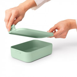 Brabantia Make&Take Food Container 1006282, 1.1 L, Snap-on Lids, BPA-Free, Green