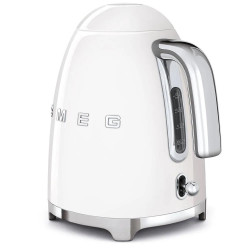 Ηλεκτρικός βραστήρας SMEG KLF03WHEU, 2400W, 1.7 l, Ανοξείδωτο, Πλένεται το φίλτρο, Αυτόματη απενεργοποίηση, Λευκό