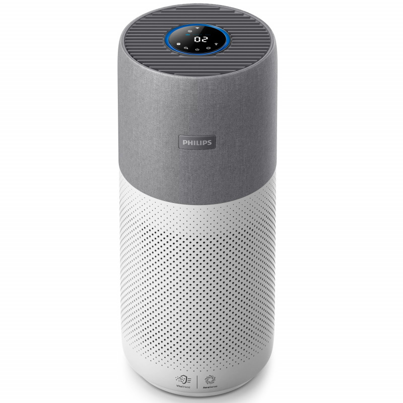 Пречиствател за въздух Philips AC3033/10, 55W, 135 м2, HEPA, Wi-Fi, Интелигентни сензори, Бял/сив