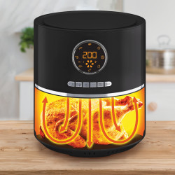 Tefal Easy Fry Ultra EY1118, 1200W, 4.2 l, 8 προγράμματα, Χρονοδιακόπτης, 6 στάδια, Μέχρι 200C, Μαύρο