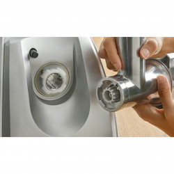 Месомелачка Bosch MFW68660, 2200W, Приставка за домати и колбаси, Обратен ход, 4.3 кг/мин, Сребрист