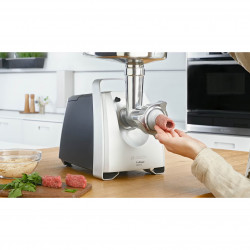 Húsdaráló Bosch MFW68660, 2200W, paradicsom és kolbász tartozék, fordított, 4,3 kg/perc, Inox