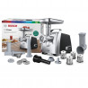 Húsdaráló Bosch MFW68660, 2200W, paradicsom és kolbász tartozék, fordított, 4,3 kg/perc, Inox